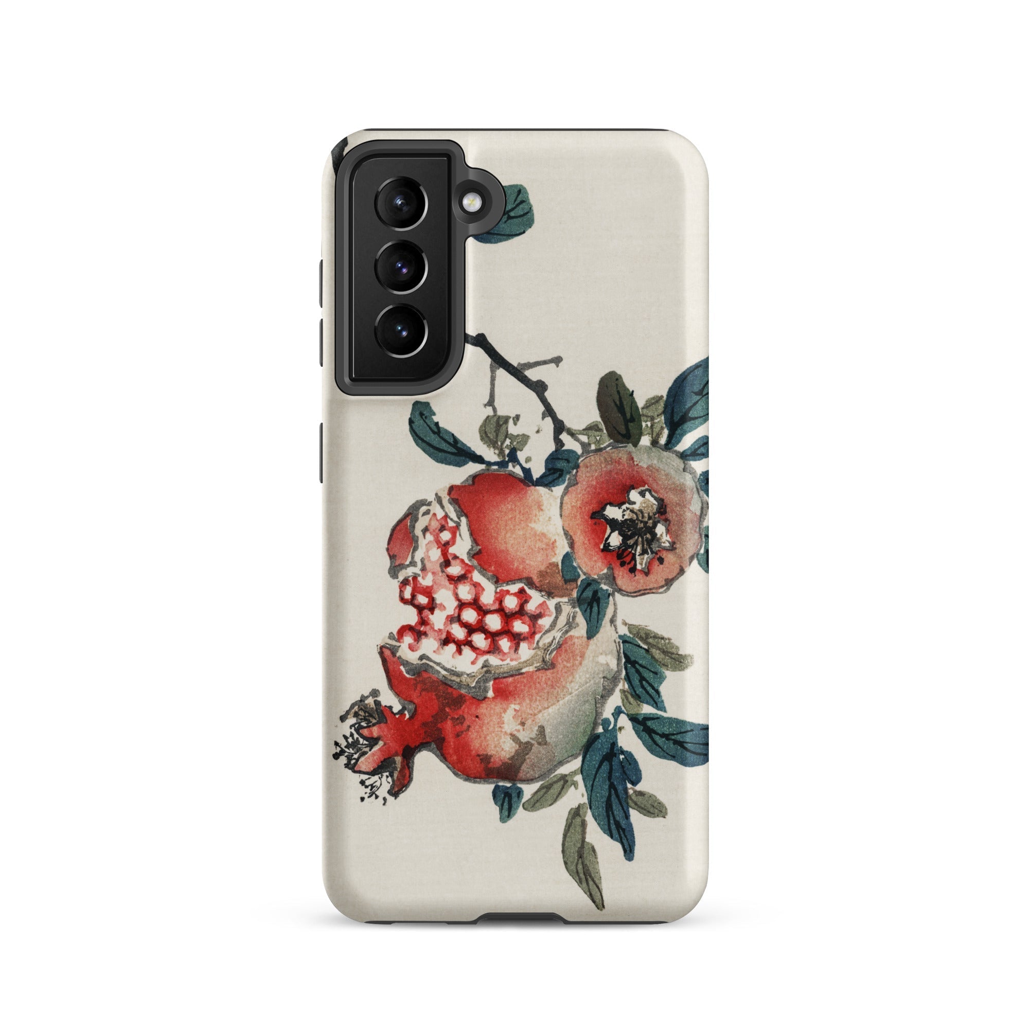 Pomegranate Kōno Bairei Kacho Ga Fruit Samsung Case, Galaxy S21 / Matte, White Smartphone Case Pomegranate Design