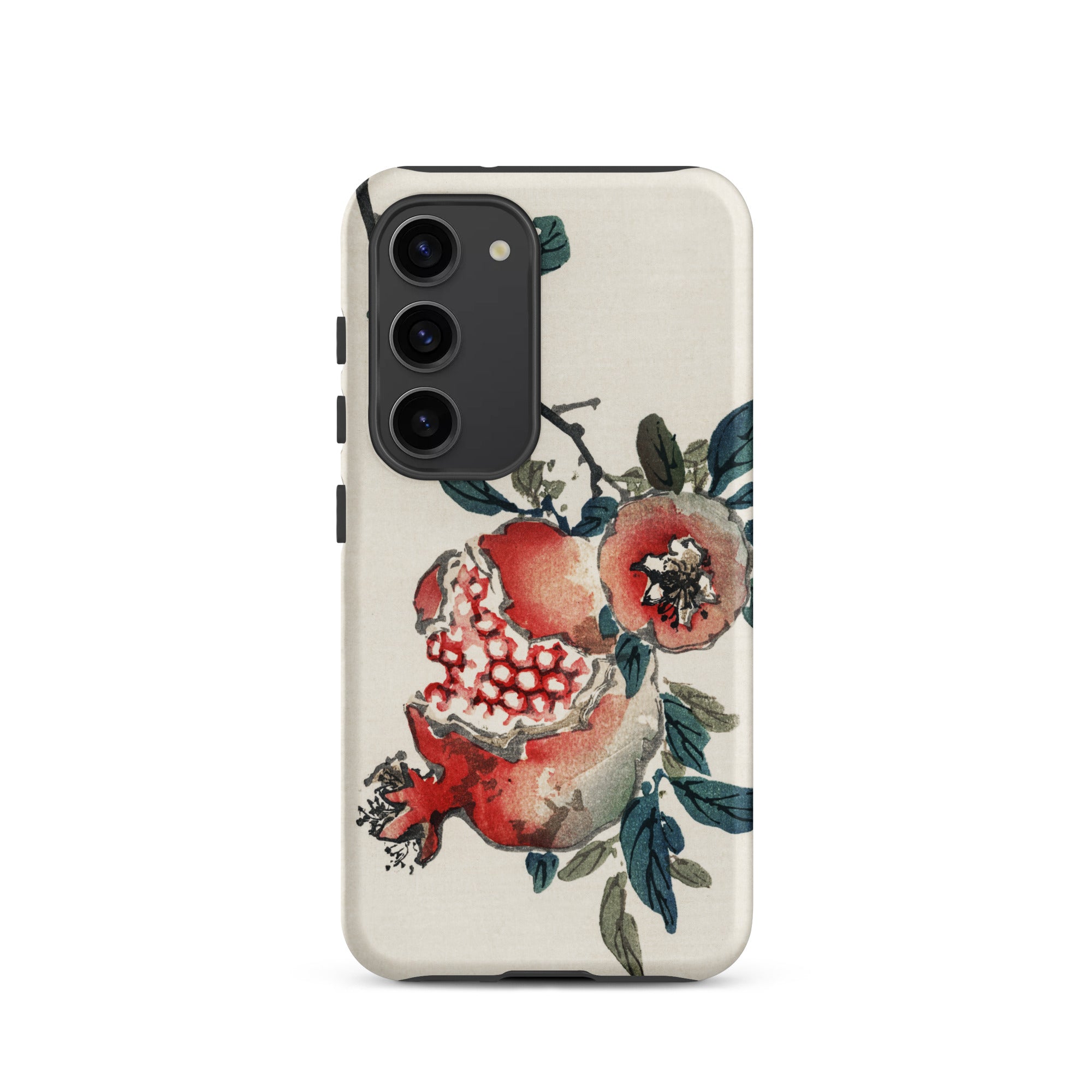 Pomegranate Kōno Bairei Kacho Ga Fruit Samsung Case, Galaxy S23 / Matte, Smartphone Case Botanical Print Pomegranates Light Background