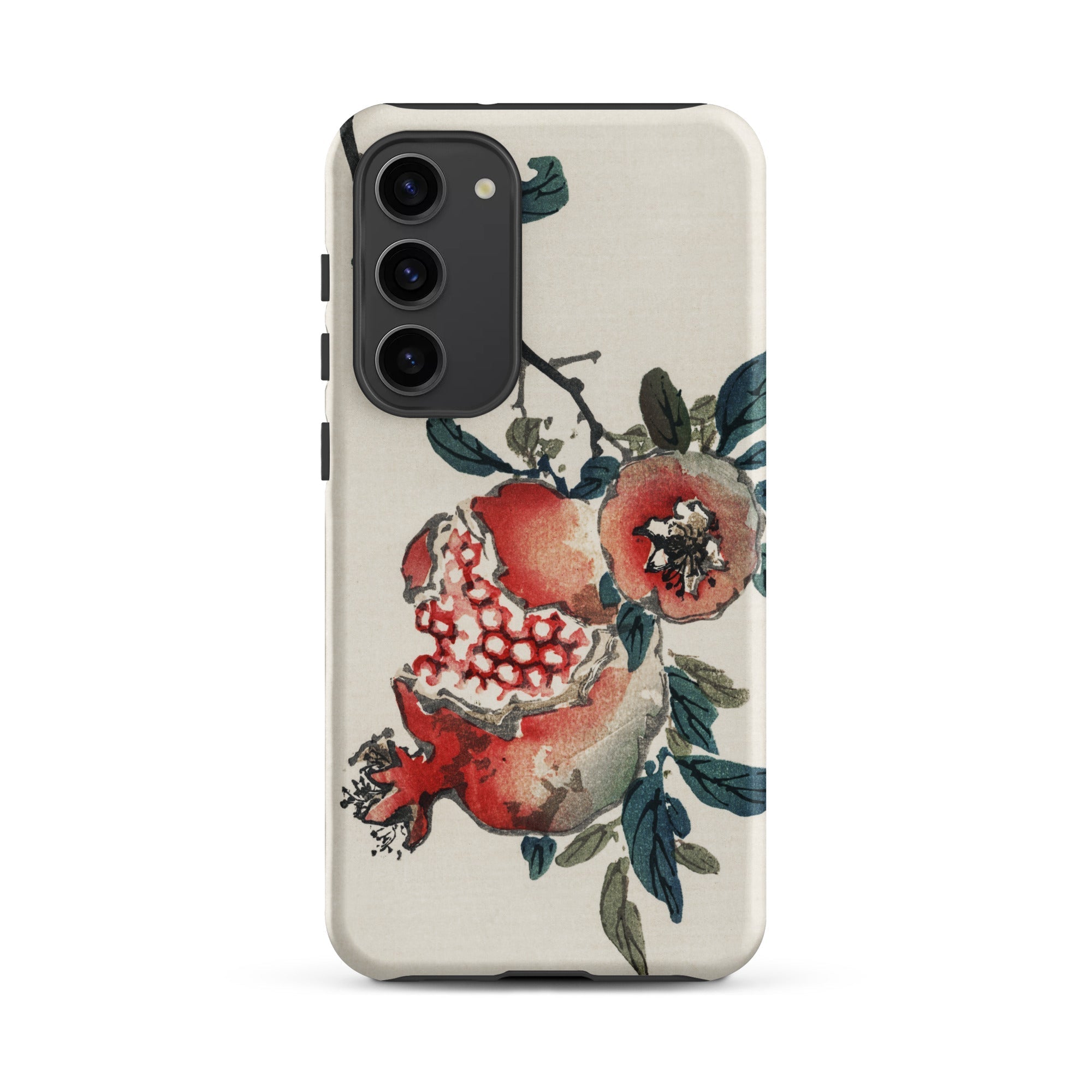 Pomegranate Kōno Bairei Kacho Ga Fruit Samsung Case, Galaxy S23 Plus / Matte, Phone Case Pomegranate Floral Design