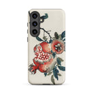 Pomegranate Kōno Bairei Kacho Ga Fruit Samsung Case, Galaxy S24 Plus / Matte, White Phone Case Vibrant Pomegranate Floral Design