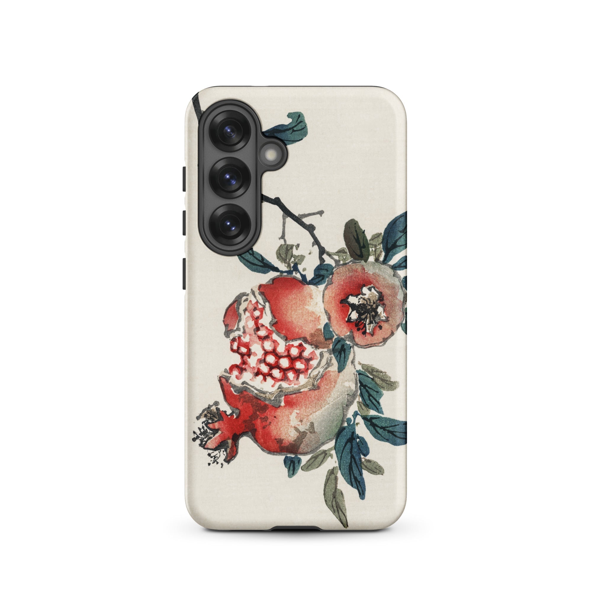 Pomegranate Kōno Bairei Kacho Ga Fruit Samsung Case, Galaxy S25 / Matte, Smartphone Case Pomegranate Foliage Design