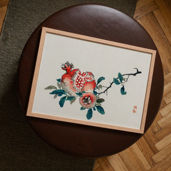 Pomegranate - Kōno Bairei fruitkunstprint uit de Meiji-periode / Canvas, Posters Prints & Visual Artwork, Toby Leon