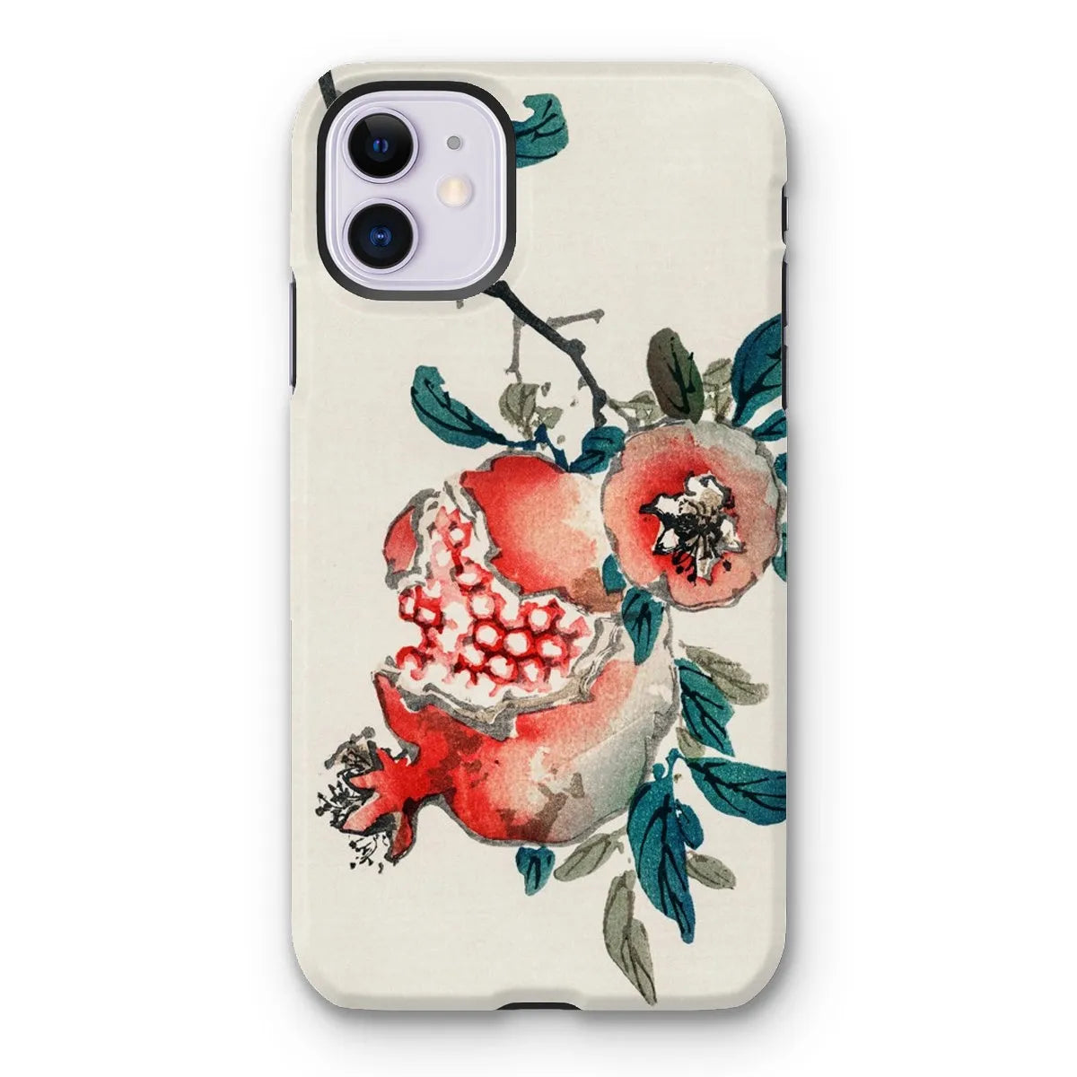 Pomegranate - Meiji Period Ukiyo-e Phone Case - Kōno Bairei - Iphone 11 / Matte - Mobile Phone Cases - Aesthetic Art