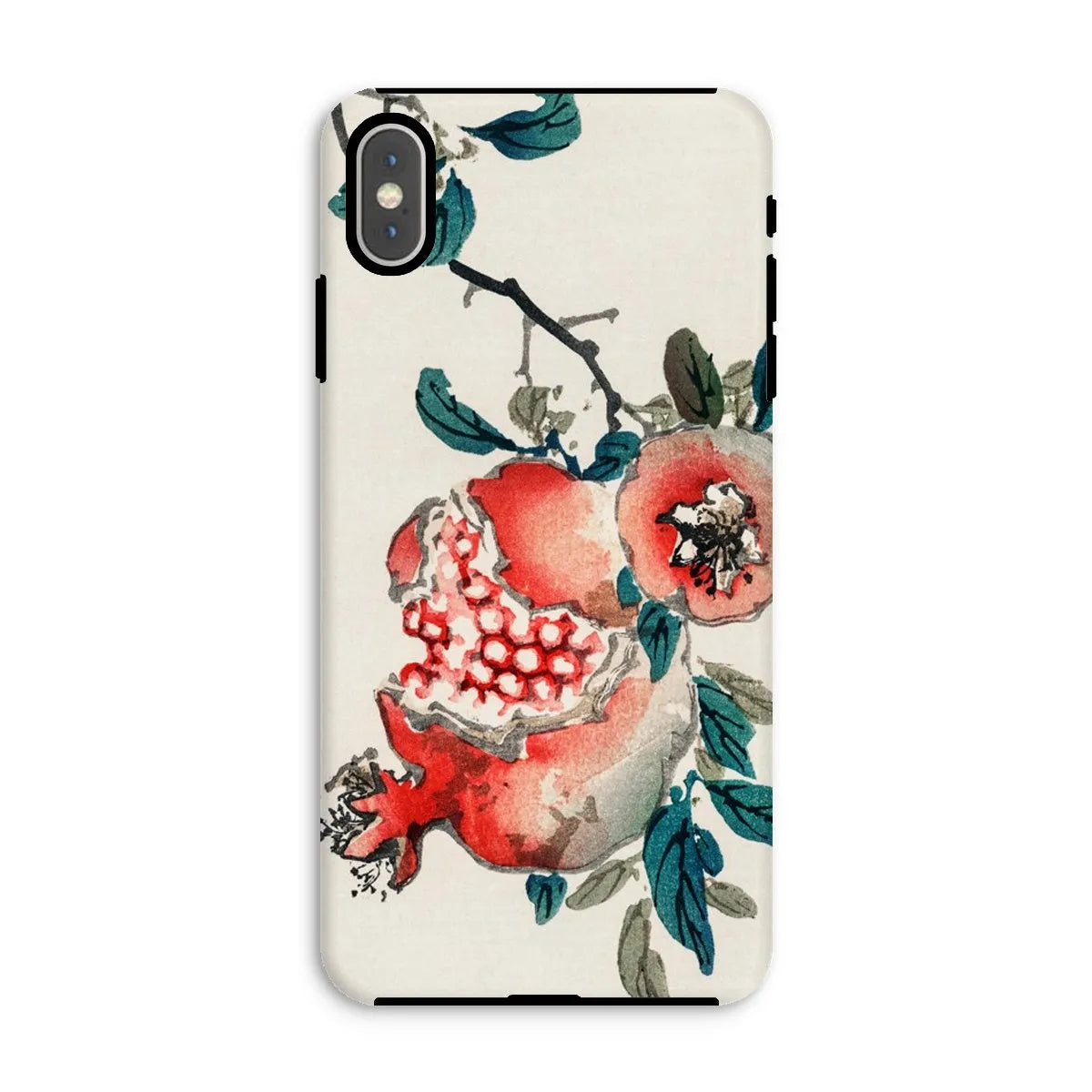Pomegranate - Meiji Period Ukiyo-e Phone Case - Kōno Bairei - Iphone Xs Max / Matte - Mobile Phone Cases - Aesthetic