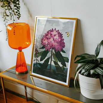 Pontic Rhododendron - Robert John Thornton Art Print, Framed Artwork Pink Rhododendron Flower