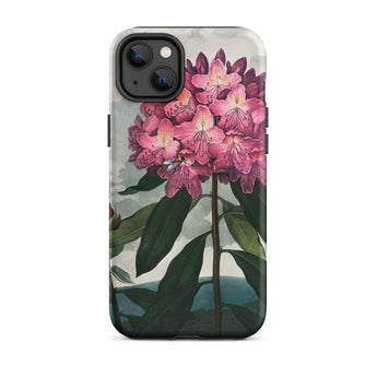Pontic Rhododendron - Robert John Thornton Iphone Case, 14 Plus / Matte, Floral-patterned Iphone Case