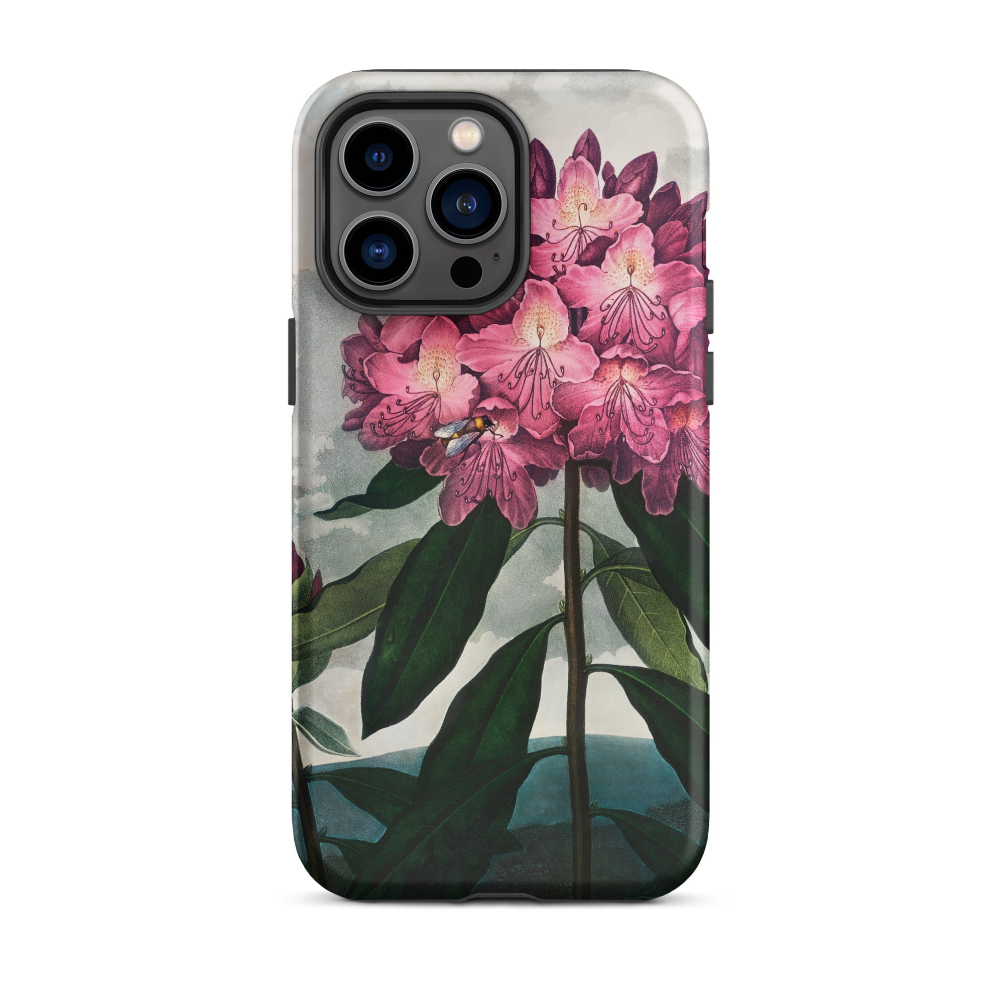 Pontic Rhododendron - Robert John Thornton Iphone Case, 14 Pro Max / Matte, Floral-patterned Phone Case