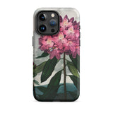 Pontic Rhododendron - Robert John Thornton Iphone Case, 15 Pro Max / Matte, Floral-patterned Iphone Case