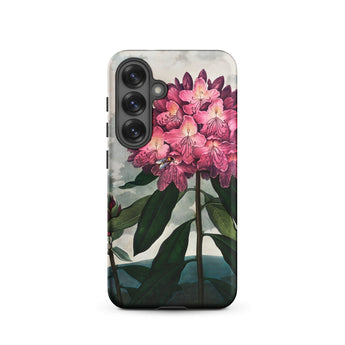 Pontic Rhododendron - Robert John Thornton Phone Case Samsung Galaxy S25 / Matte Phone Case Detailed Botanical Illustration Vibrant Pink