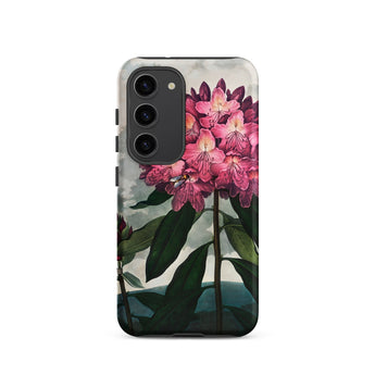 Pontic Rhododendron - Robert John Thornton Phone Case Samsung Galaxy S23 / Matte Phone Case Detailed Illustration Vibrant Pink Rhododendron
