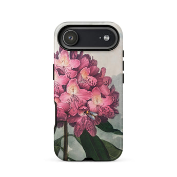 Pontic Rhododendron - Robert John Thornton Phone Case Iphone 17 Air / Matte Pink Floral Phone Case Detailed Rhododendron Design Durable