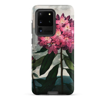 Pontic Rhododendron - Robert John Thornton Samsung Case, Galaxy S20 Ultra / Matte, Smartphone Case Vibrant Pink Rhododendron Floral Design