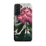 Pontic Rhododendron - Robert John Thornton Samsung Case, Galaxy S21 Plus / Matte, Smartphone Case Adorned Vibrant Floral Design Pink