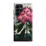 Pontic Rhododendron - Robert John Thornton Samsung Case, Galaxy S22 Ultra / Matte, Smartphone Case Adorned Vibrant Floral Design Pink