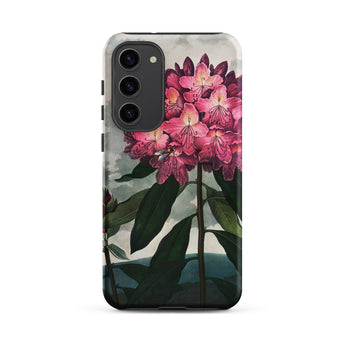 Pontic Rhododendron - Robert John Thornton Samsung Case, Galaxy S23 Plus / Matte, Phone Case Vibrant Pink Rhododendron Floral Design