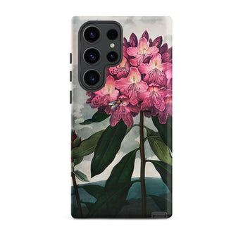 Pontic Rhododendron - Robert John Thornton Samsung Case, Galaxy S23 Ultra / Matte, Phone Case Vibrant Pink Rhododendron Flower Design