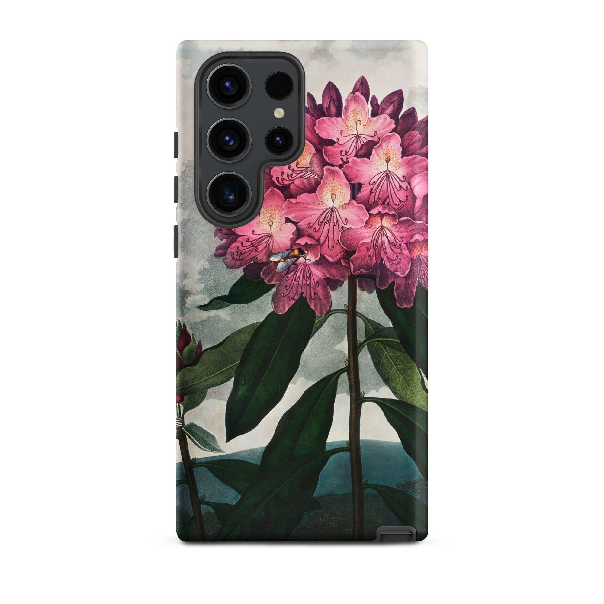 Pontic Rhododendron Robert John Thornton Samsung Case, Galaxy S23 Ultra, Phone Case Vibrant Pink Rhododendron Flower Design