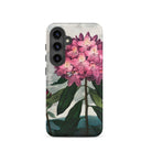 Pontic Rhododendron Robert John Thornton Samsung Case, Galaxy S24, Smartphone Case Botanical Illustration Pink Rhododendron Flowers Leaves
