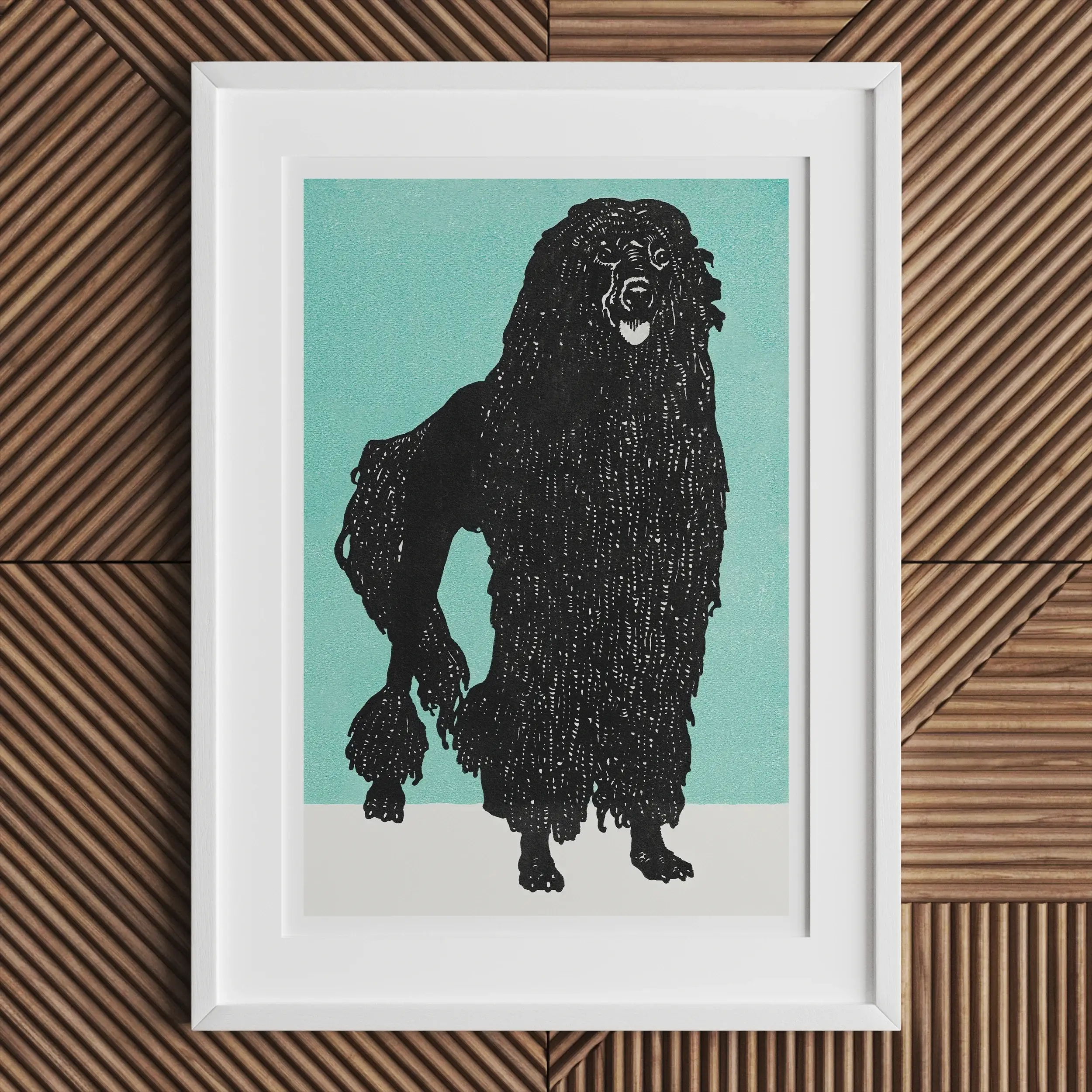 Poodle - Moriz Jung Vintage Graphic Dog Art Print - Posters Prints & Visual Artwork - Aesthetic Art