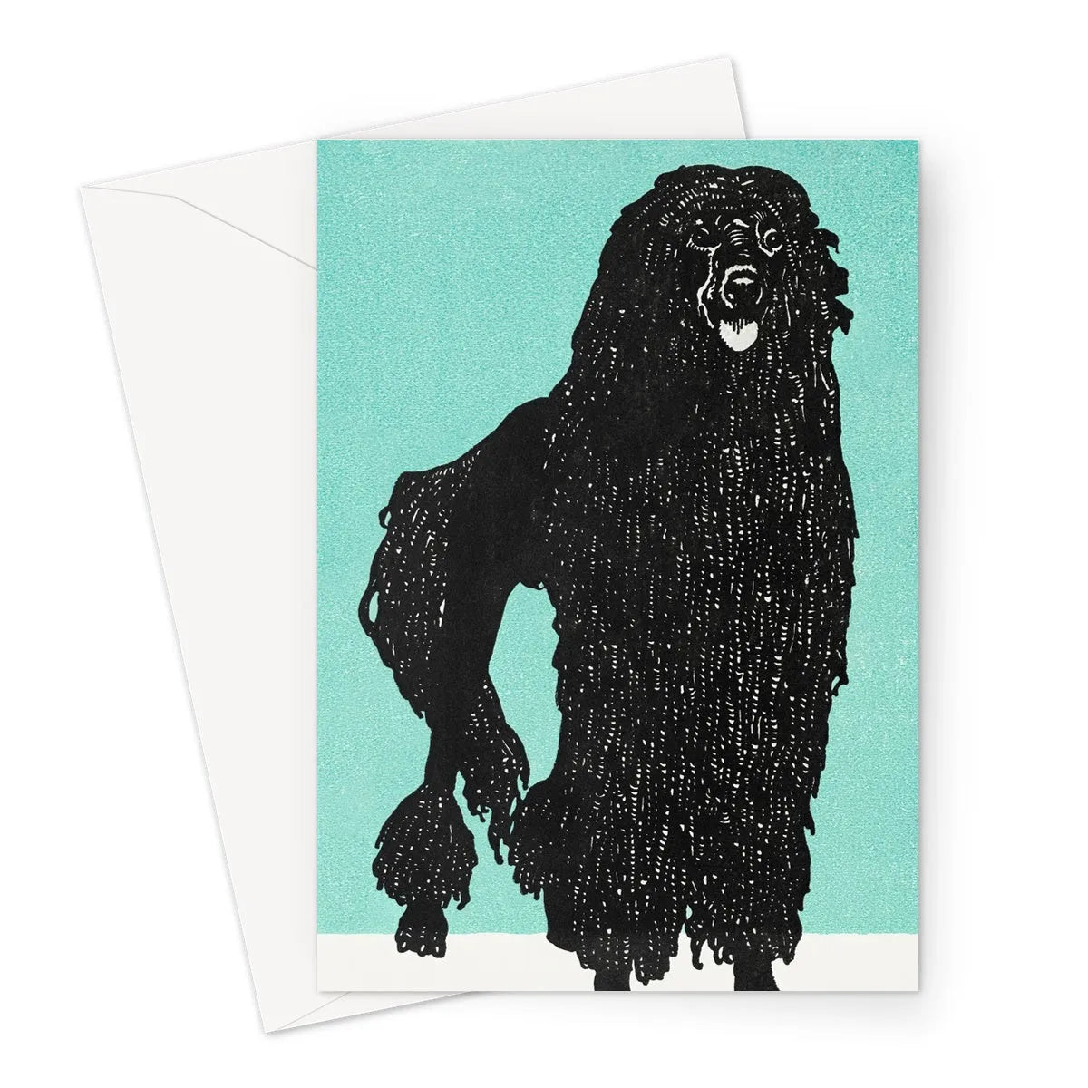 Poodle By Moriz Jung Greeting Card - A5 Portrait / 1 Card - Notebooks & Notepads - Aesthetic Art