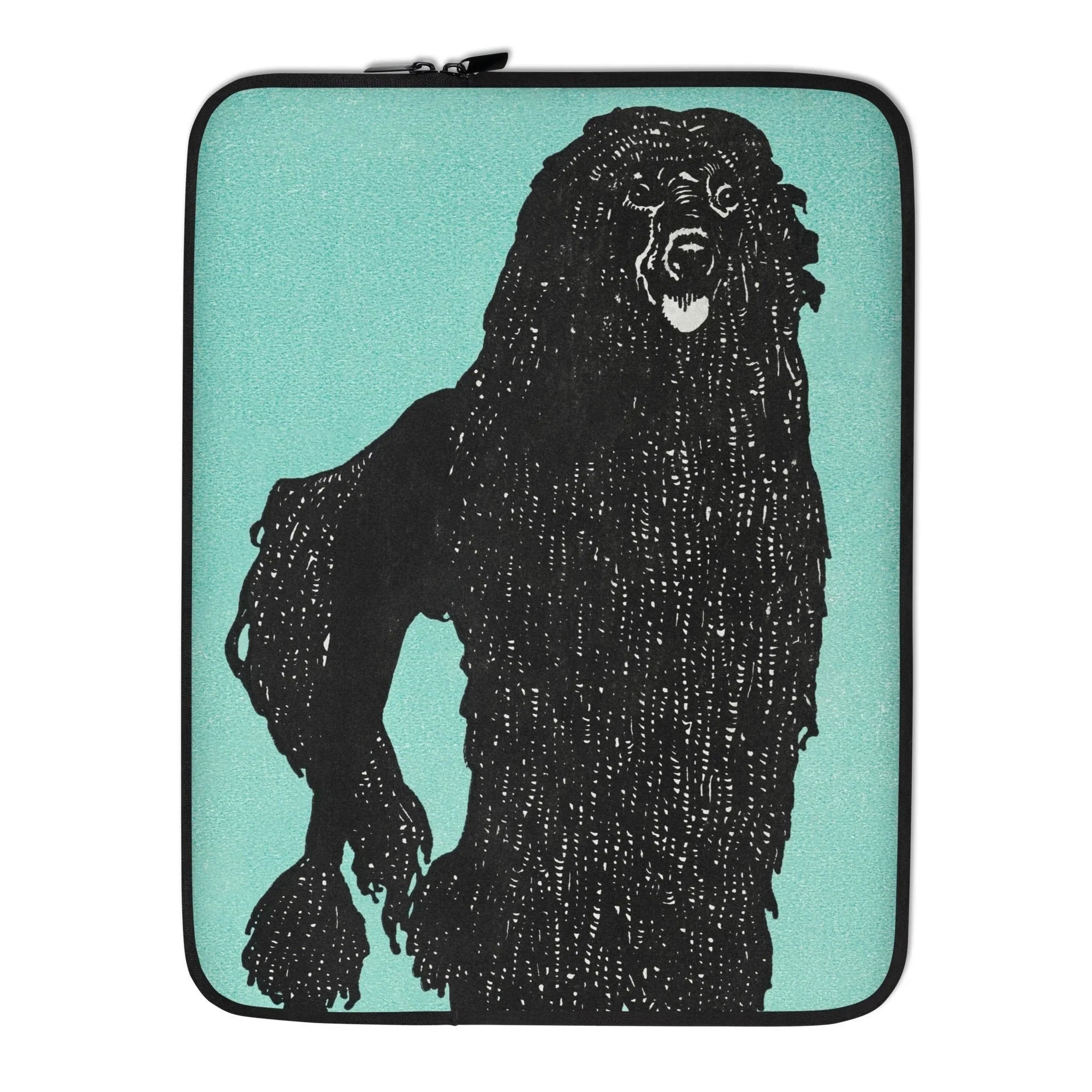 Poodle - Moriz Jung Lithograph Dog Art Laptop Sleeve 15″ Computer Covers & Skins