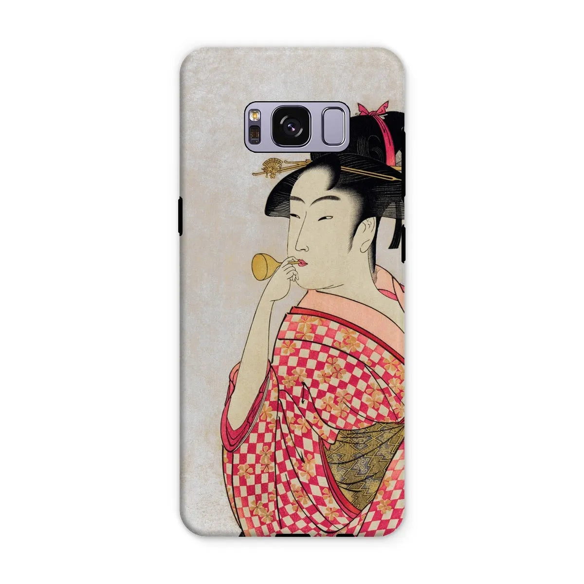 Poppen o Fuku Musume - Ukiyo-e Art Phone Case - Utamaro - Samsung Galaxy S8 Plus / Matte - Mobile Phone Cases