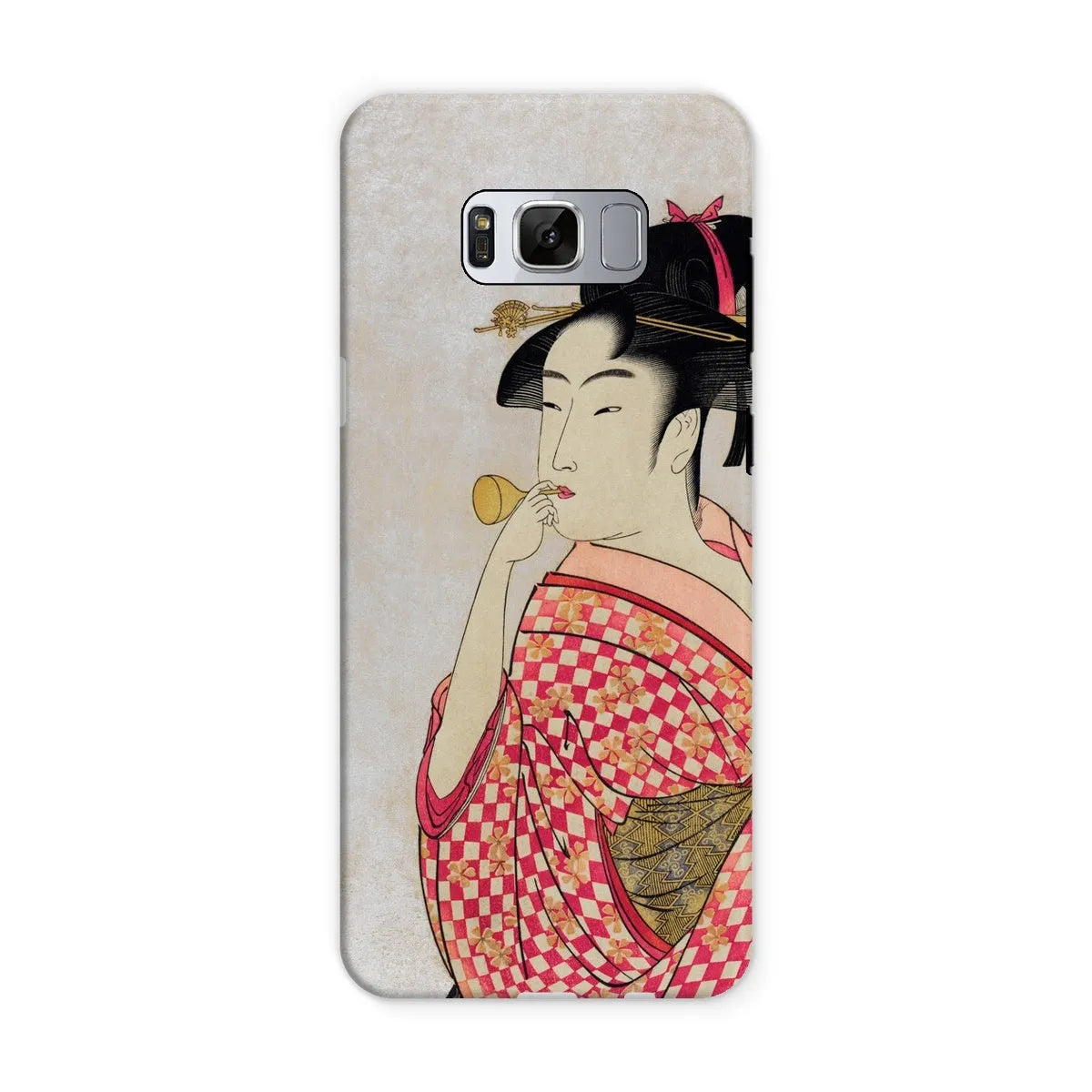 Poppen o Fuku Musume - Ukiyo-e Art Phone Case - Utamaro - Samsung Galaxy S8 / Matte - Mobile Phone Cases - Aesthetic Art