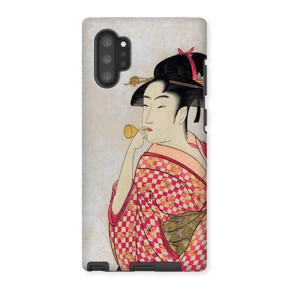 Poppen o Fuku Musume - Ukiyo-e Art Phone Case - Utamaro - Samsung Galaxy Note 10p / Matte - Mobile Phone Cases