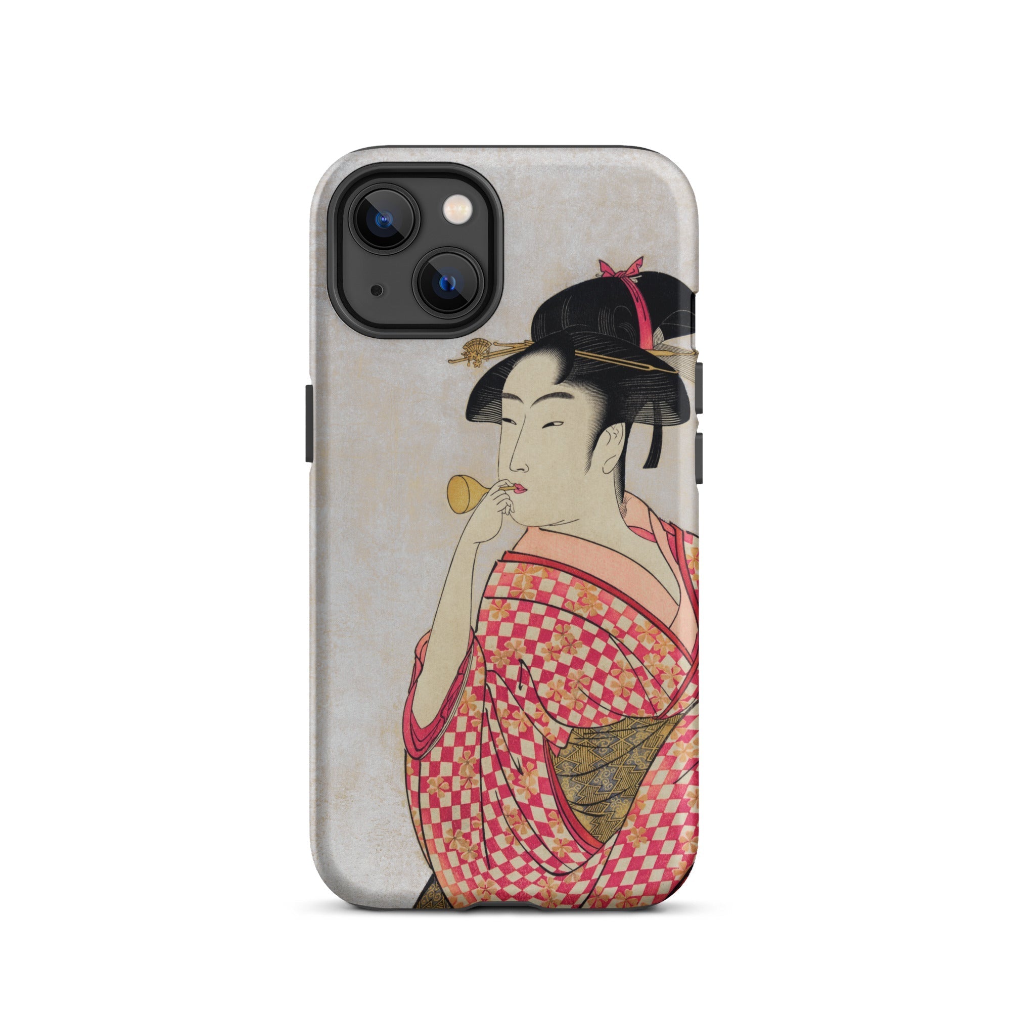 Poppen o Fuku Musume Utamaro Ukiyo e Iphone Case, 13 / Matte, Iphone Case Japanese Art