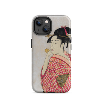 Poppen o Fuku Musume - Utamaro Ukiyo-e Iphone Case, 14 / Matte, Iphone Case Japanese Art