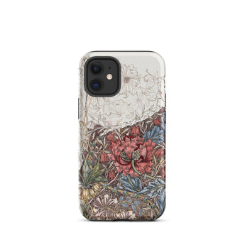 Poppies & Honeysuckle - William Morris Iphone Case, 12 Mini / Matte, Floral Patterned Phone Case