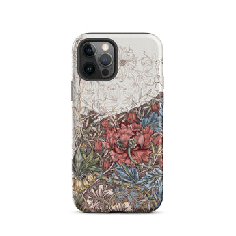 Poppies & Honeysuckle - William Morris Iphone Case, 12 Pro / Matte, Floral Patterned Phone Case