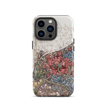 Poppies & Honeysuckle - William Morris Iphone Case, 13 Pro / Matte, Floral Patterned Phone Case