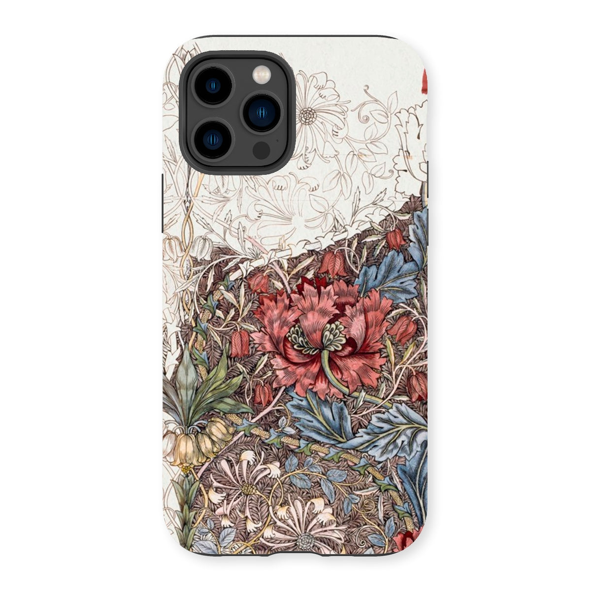 Poppies & Honeysuckle - William Morris Iphone Case - 14 Pro / Matte