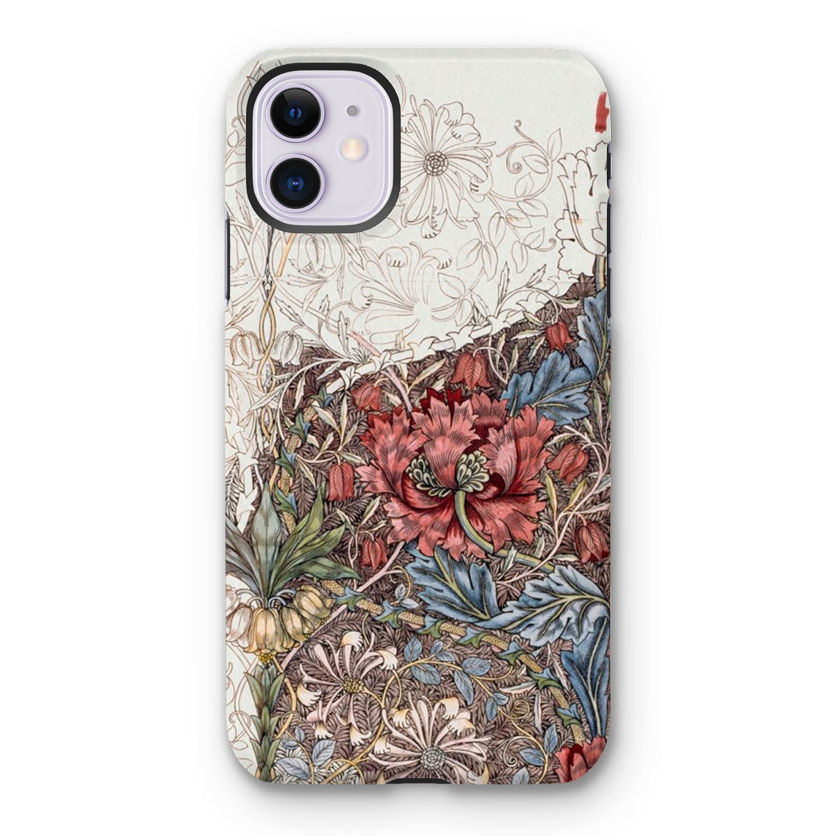 Poppies & Honeysuckle - William Morris Iphone Case - 11 / Matte