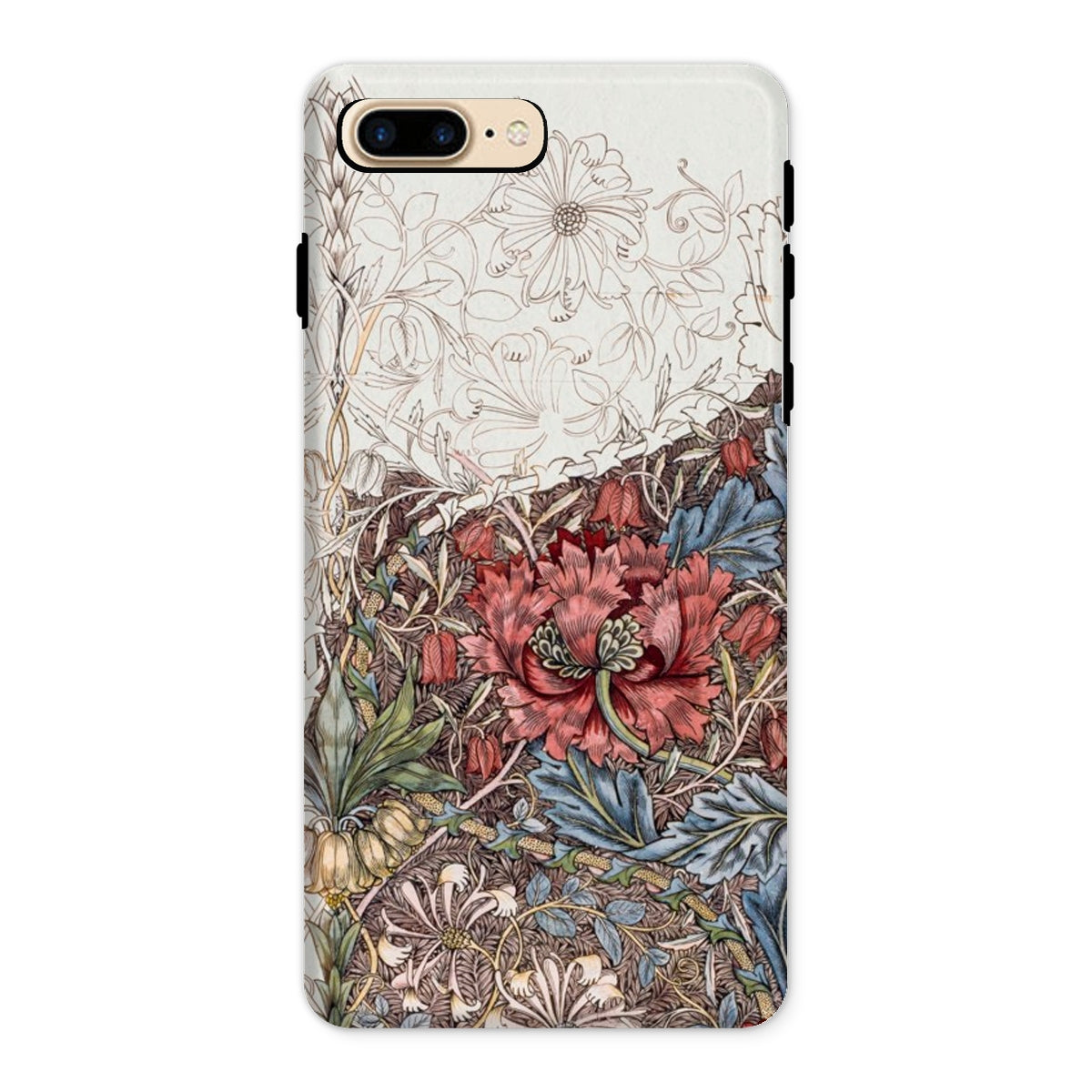 Poppies & Honeysuckle - William Morris Iphone Case - 8 Plus / Matte