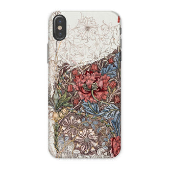 Poppies & Honeysuckle - William Morris Iphone Case, x / Matte, Floral Patterned Phone Case
