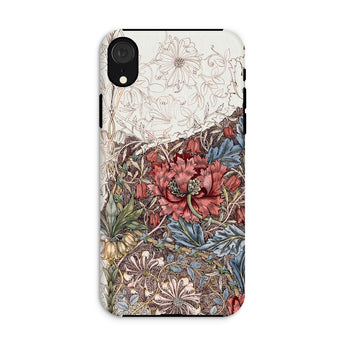 Poppies & Honeysuckle - William Morris Iphone Case, Xr / Matte, Floral Patterned Phone Case
