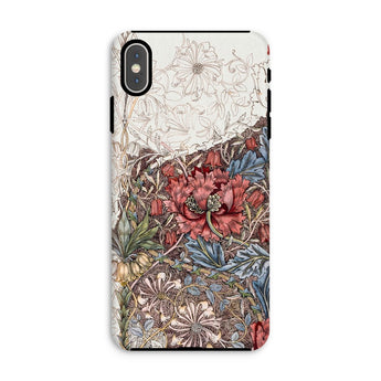 Poppies & Honeysuckle - William Morris Iphone Case, Xs Max / Matte, Floral Patterned Phone Case