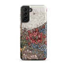 Poppies & Honeysuckle William Morris Samsung Case, Galaxy S21 Plus / Matte, Phone Case Floral Pattern Vibrant Red Peony Leaves
