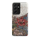 Poppies & Honeysuckle William Morris Samsung Case, Galaxy S21 Ultra / Matte, Smartphone Case Black Camera Module Area Colorful Floral