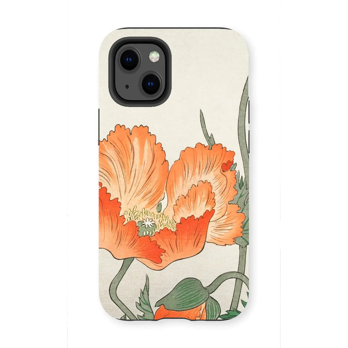 Poppies - Japanese Shin-hanga Art Phone Case - Ohara Koson - Iphone 13 Mini / Matte - Mobile Phone Cases - Aesthetic Art
