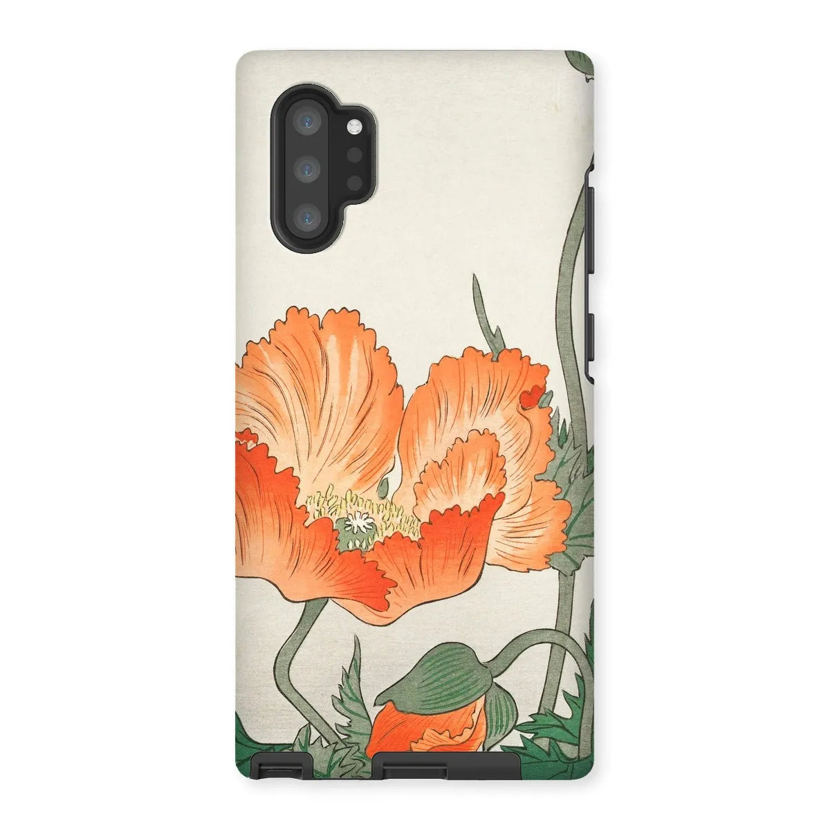 Poppies - Japanese Shin-hanga Art Phone Case - Ohara Koson - Samsung Galaxy Note 10p / Matte - Mobile Phone Cases