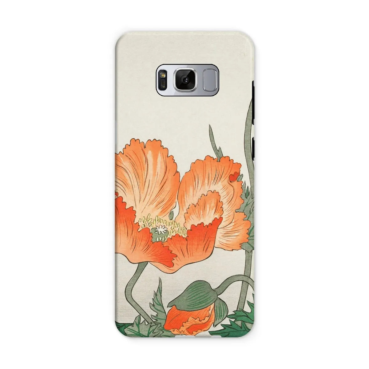 Poppies - Japanese Shin-hanga Art Phone Case - Ohara Koson - Samsung Galaxy S8 / Matte - Mobile Phone Cases - Aesthetic