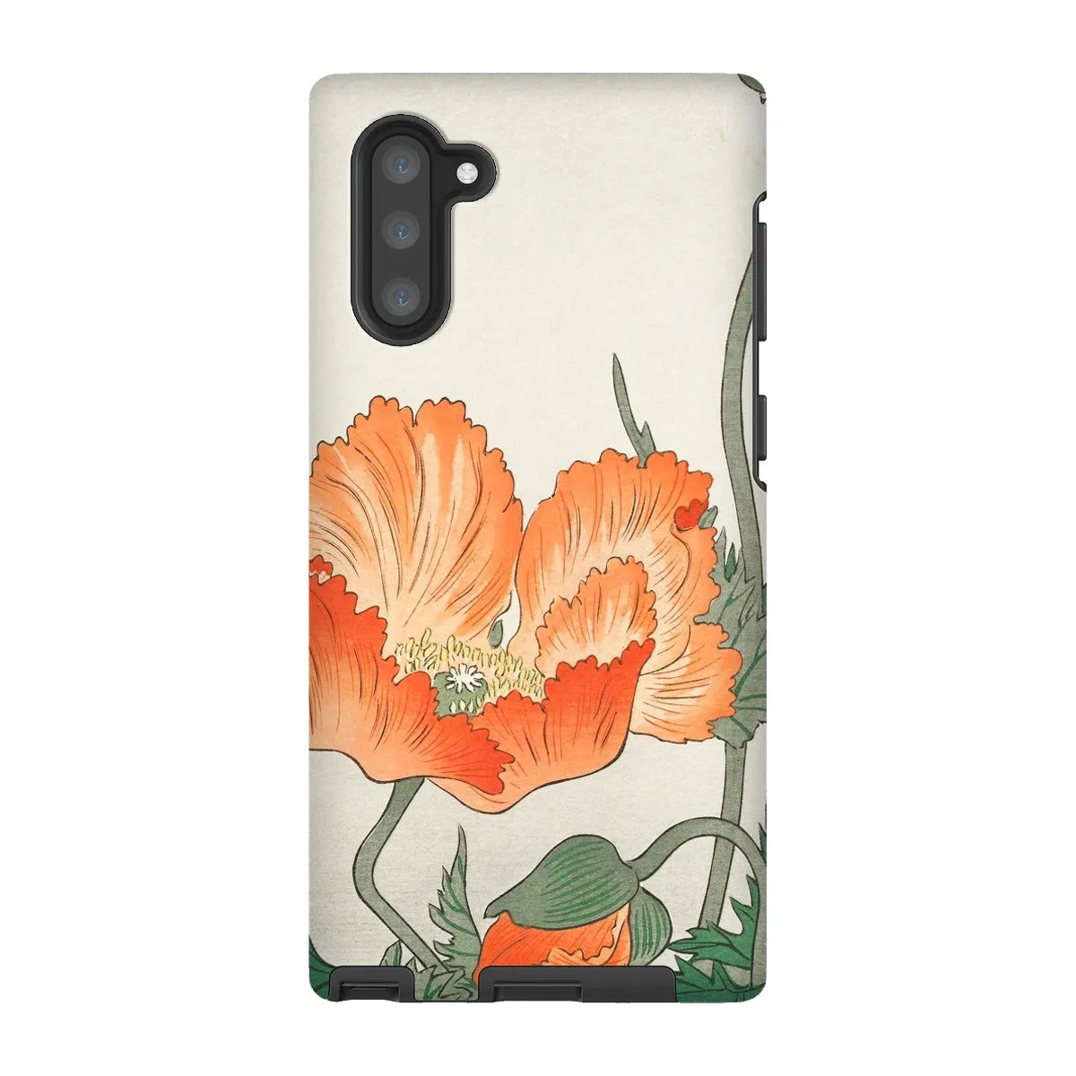 Poppies - Japanese Shin-hanga Art Phone Case - Ohara Koson - Samsung Galaxy Note 10 / Matte - Mobile Phone Cases