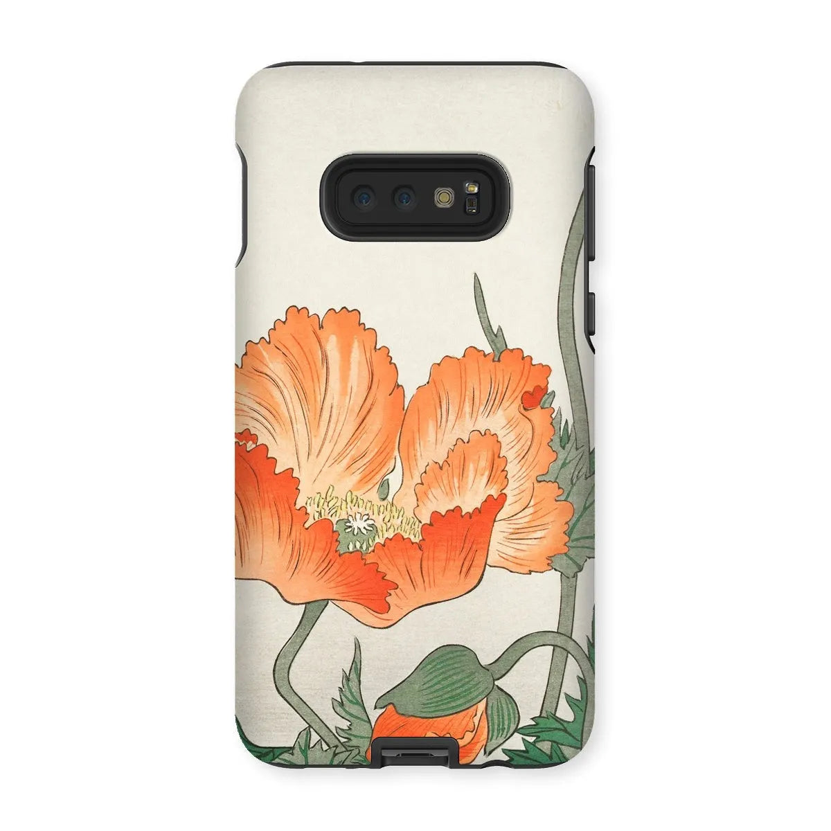 Poppies - Japanese Shin-hanga Art Phone Case - Ohara Koson - Samsung Galaxy S10e / Matte - Mobile Phone Cases