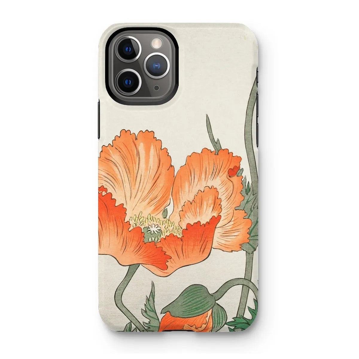 Poppies - Japanese Shin-hanga Art Phone Case - Ohara Koson - Iphone 11 Pro / Matte - Mobile Phone Cases - Aesthetic Art