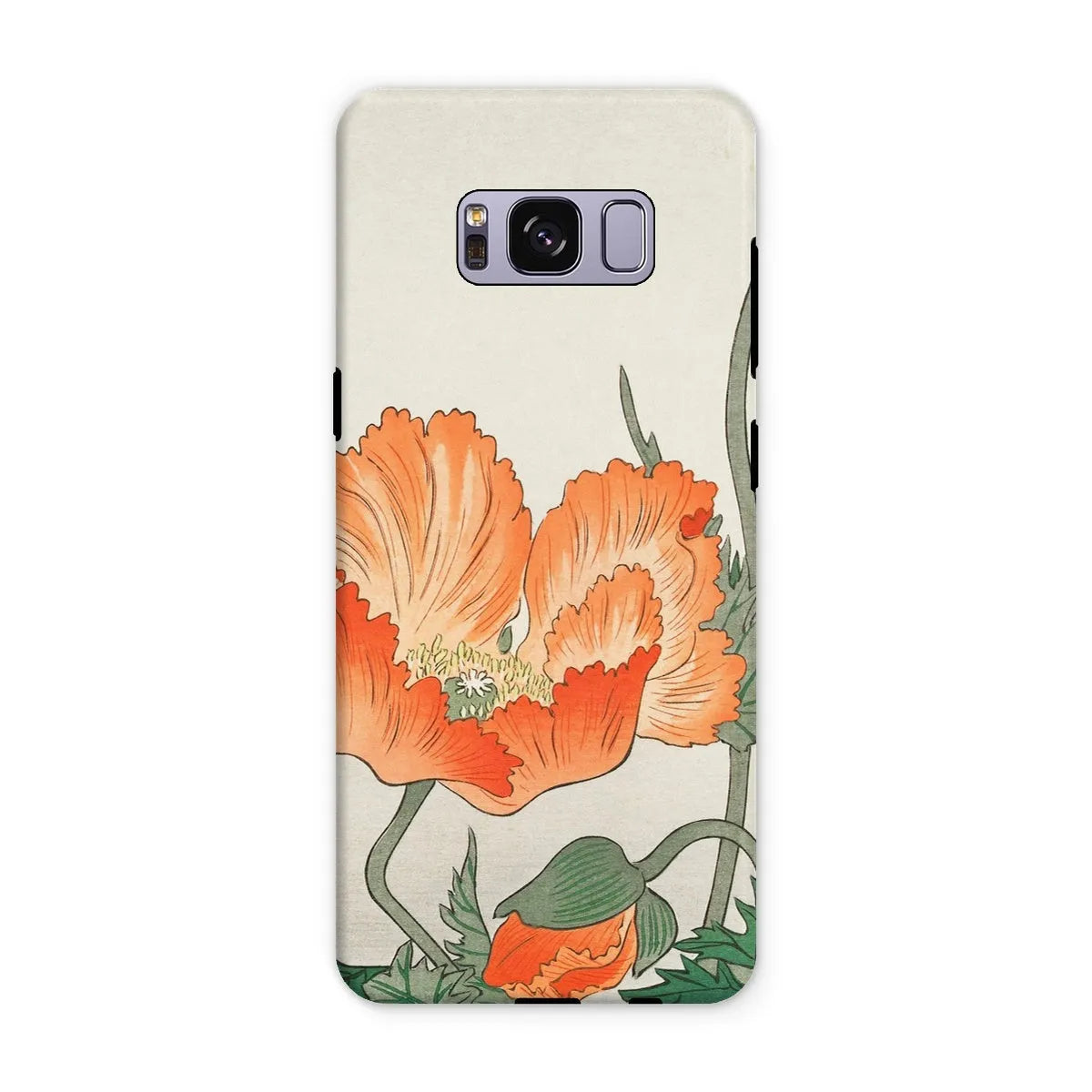 Poppies - Japanese Shin-hanga Art Phone Case - Ohara Koson - Samsung Galaxy S8 Plus / Matte - Mobile Phone Cases