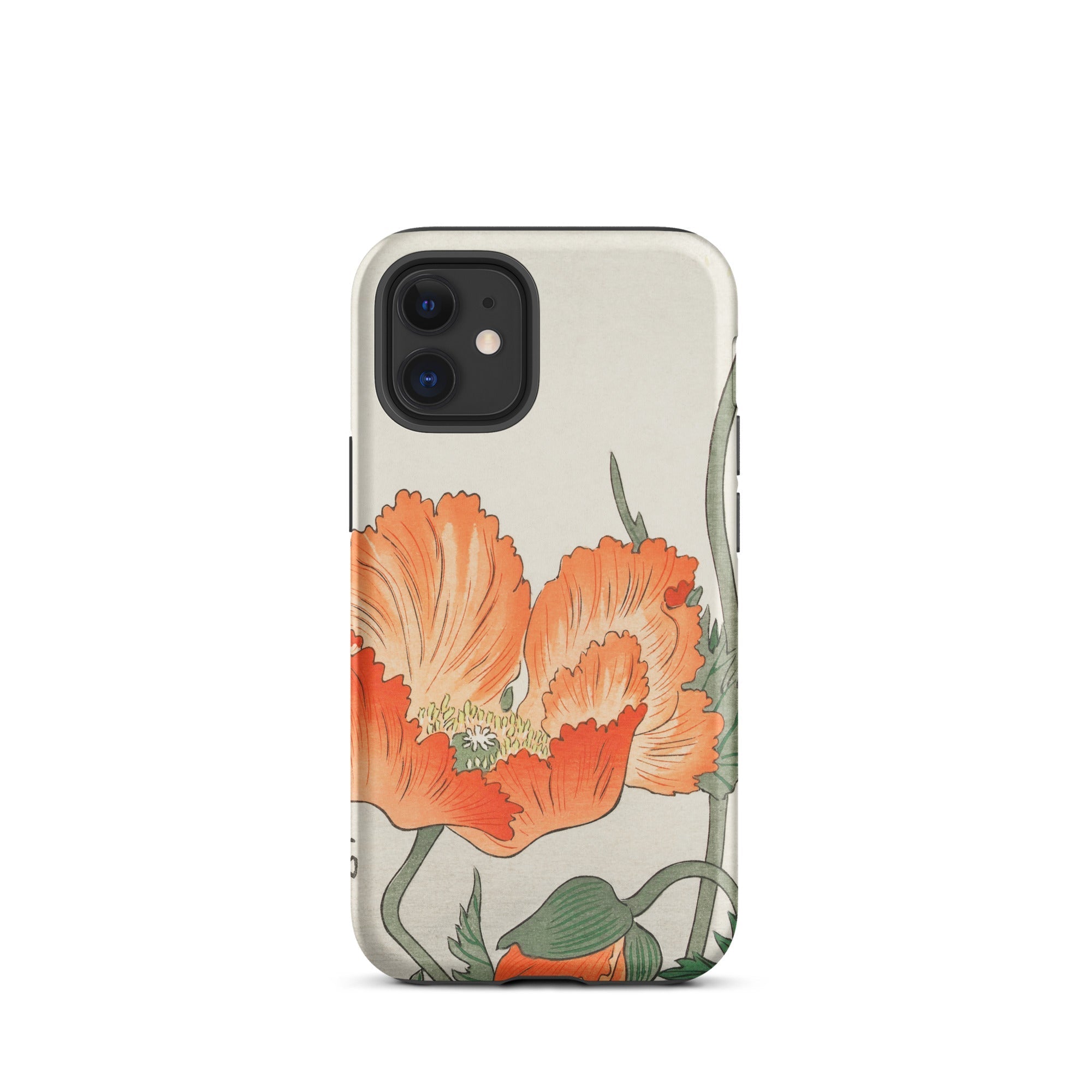 Poppies Ohara Koson Shin Hanga Iphone Case, 12 Mini / Matte, Floral Patterned Phone Case
