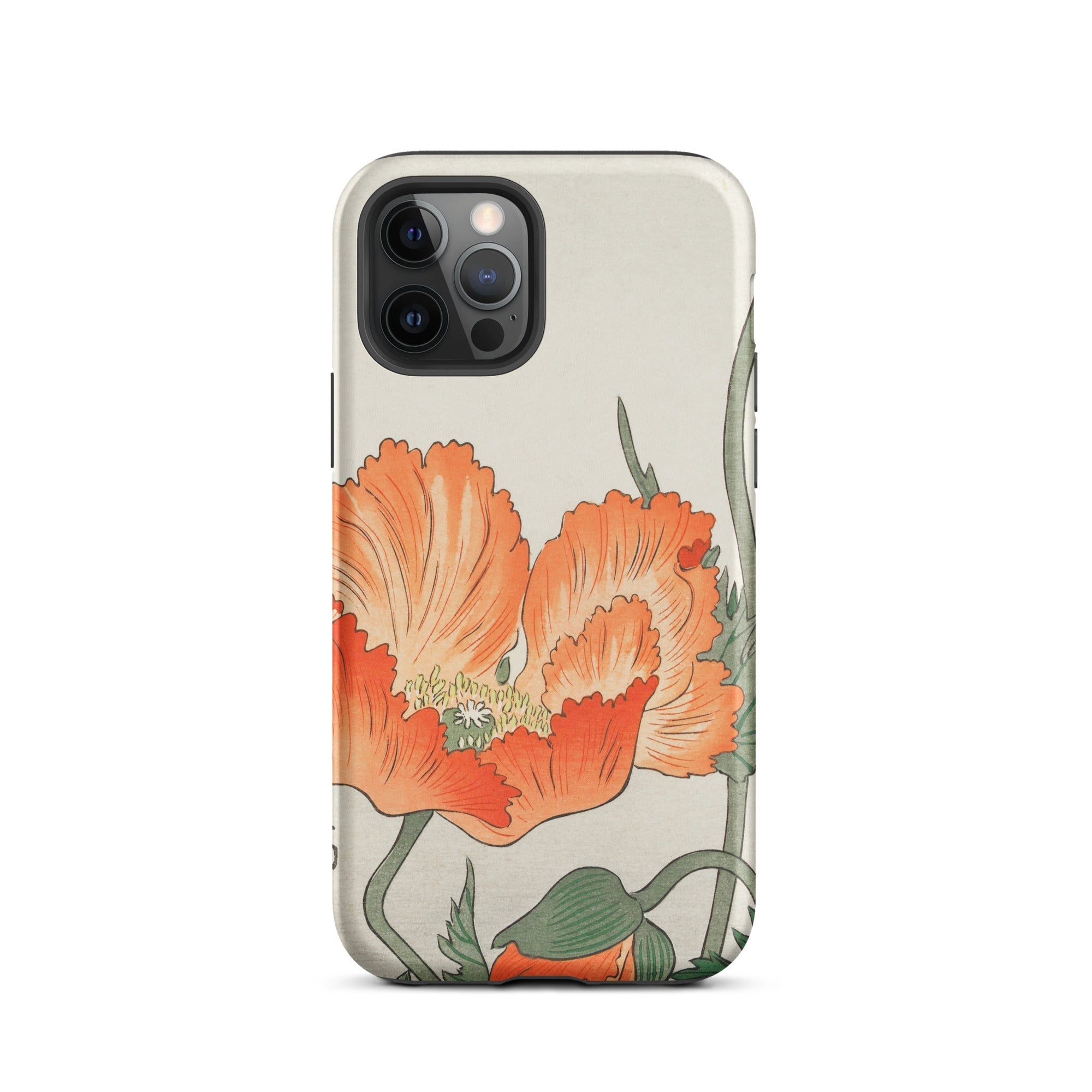 Poppies Ohara Koson Shin Hanga Iphone Case, 12 Pro / Matte, Floral Patterned Phone Case